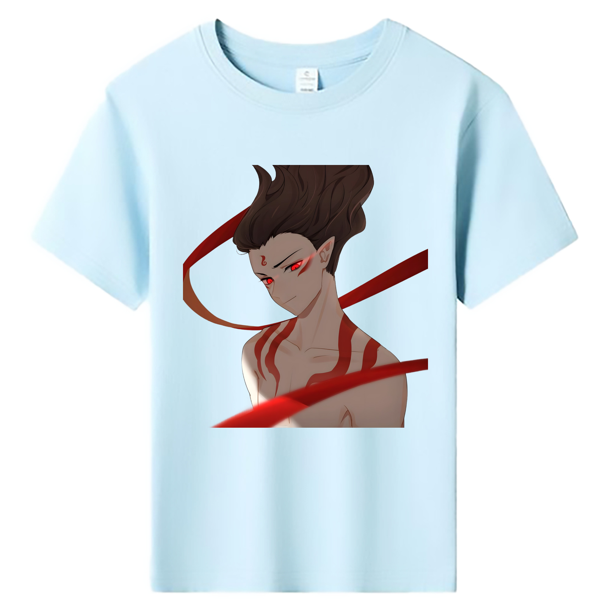 （画像用） Ne Zha 2 ナタ 魔童の大暴れ 綿100％キッズTシャツ（フロントプリント）